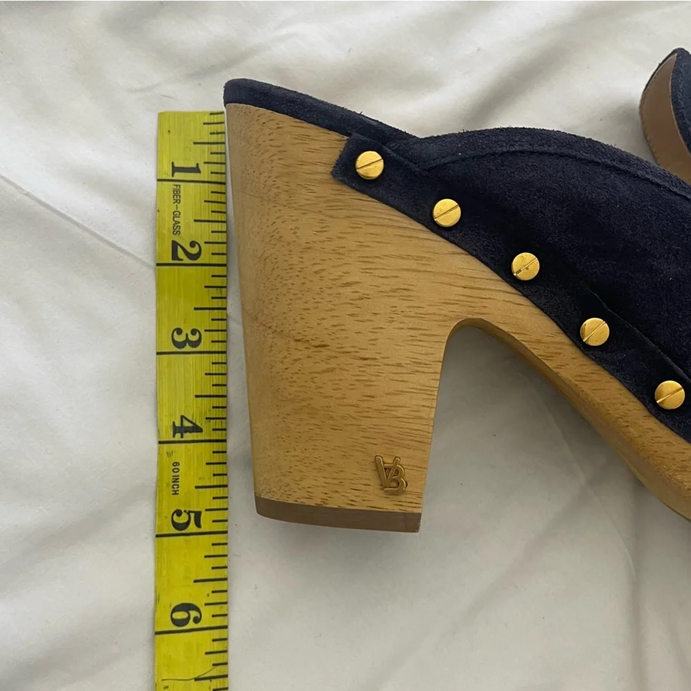Veronica Beard Navy Clogs - Picture 5 of 14
